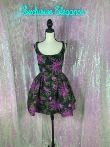 Oscar De La Renta Chrysanthemum Scoop Neck Mini Dress Sz 10 AUTHENTIC NWT - Picture 1 of 18