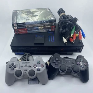 Consola PlayStation 2 Modelo Original "Grasa" con Cables, 2 Mandos y 4 Juegos - Imagen 1 de 18
