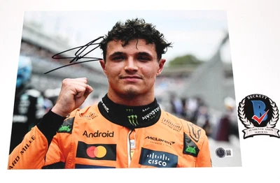 LANDO NORRIS SIGNED MCLAREN FORMULA 1 RACING 11x14 PHOTO F1 #4 BECKETT COA - Image 1 of 3