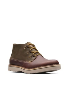 COLLECTION BY CLARKS Mens Green Eastford Round Toe Leather Boots Shoes 8.5 M - Picture 1 of 3