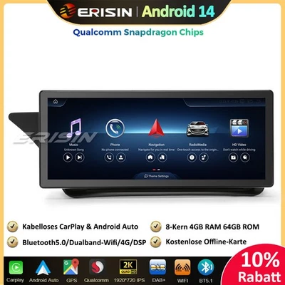 8-Kern 64GB DAB+Android 14 Autoradio GPS Mercedes E-Klasse W207 C207 A207 NTG4.5 - Bild 1 von 4
