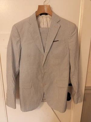NWT Rugby Ralph Lauren Seersucker Suit Triple Patch Pockets - Image 1 of 4