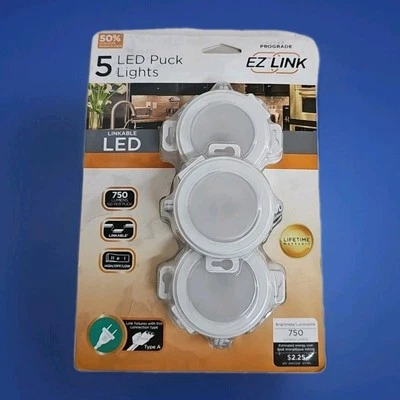 ULTRA PROGRADE EZ Link Linkable Plug-in LED White Puck Light (5-Pack)