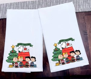 Kitchen Dish Towel Snoopy Holiday Tea Towel Ink on 100% Cotton Size 28x28 New - Picture 1 of 1