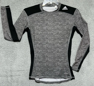 Camisa Adidas Mujer M Negra/Gris Manga Larga Techfit Compresión Climacool Foto 1 de 4