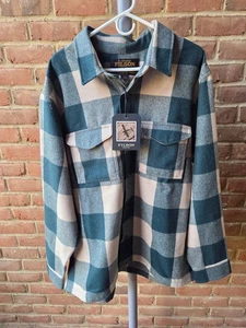 Filson Wool Jac-Shirt Pine/Beige Check - Size 2XL (XXL) - NWT - Picture 1 of 13