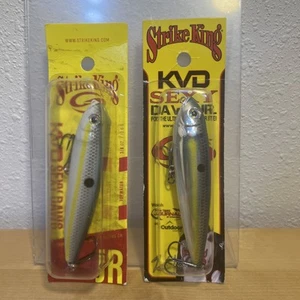 2-Strike King Jr KVD Chrome Sexy Shad & Sexy Shad Topwater Walker - Picture 1 of 2