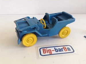 🔥Lot vintage🚗 PLASTIC CAR LIDO JEEP ANNI 50-60  10 CM 🍂 RECUPERO 🍂☕ - Foto 1 di 8