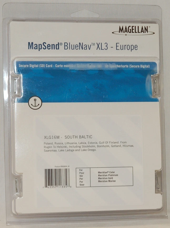 NEW Magellan MapSend BlueNav Europe Maps XL3 SOUTH BALTIC SD Card Meridian Gold - Image 1 of 1