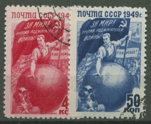 Unión Soviética 1949 Lucha del Pueblo por la Paz 1430/31 estampado - Imagen 1 de 1