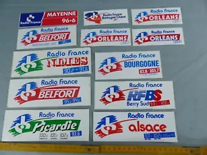 Lot de 12 autocollants stickers aufkleber RADIO FRANCE VINTAGE A11 - Imagen 1 de 1