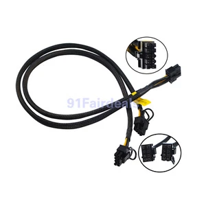 Mini 10PIN to 8+8PIN GPU Graphics Card Power Cable for HPE DL580 G7 G8 G9 50cm - Picture 1 of 8