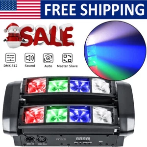 8 LED Spider Moving Head Light DMX RGBW Stage Effect Lighting DJ Disco Party Bar - Picture 1 of 18