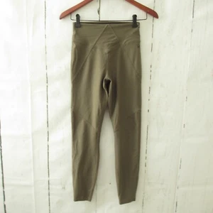 Good American Leggings 1 S Small Olive Green Moto Ribbed Yoga Running Athleisure - Picture 1 of 5