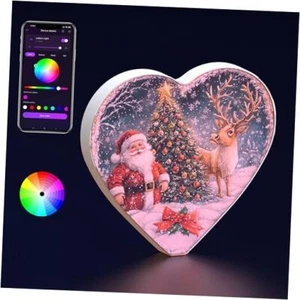 LED Love Heart Table Lamp Music Sync Color Changing Night Light with App Red - Picture 1 of 7
