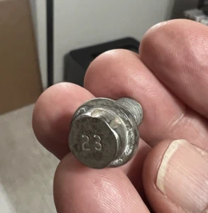 GM hubcap wire wheel cover  locking bolt Code 23  (1-1/16"  or  27 mm long) - Picture 1 of 4