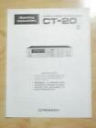 Original Owner / User Manual for the Pioneer CT-20 Cassette Tape Deck
