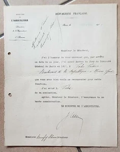 NOMINATION CHEVALIER DU MERITE AGRICOLE à Mr FABRE (21 janvier 1910) - Picture 1 of 1