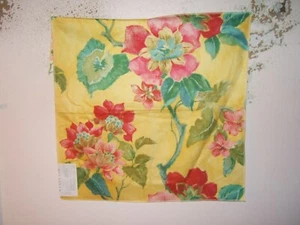 Westgate, Transitional Floral Print, Remnant, 26" W X 26" L, Color Yellow Multi - Picture 1 of 1