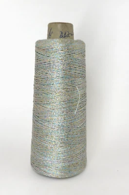 Kreinik Metallic Iron-On Thread Confetti Pink #6410 - #8 Braid -462M Cone - Image 1 of 3