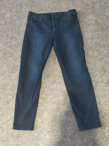 Liverpool Hugger Ankle Dark Wash Blue Denim Jeans Women's Size 12/31 - Picture 1 of 9