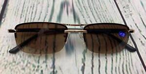 Small Rectangle Sunglasses Women Men Retro Trendy Square Metal Frame +1.00