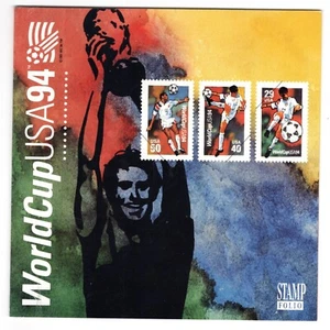USA 1994 Stamp Folio World Cup 29c 40c 50c Sealed 3 USPS stamps - Picture 1 of 2