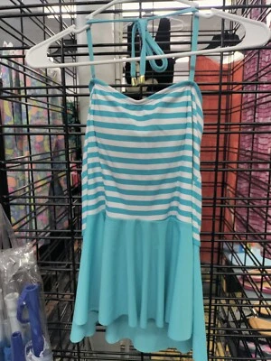 Traje de baño, azul y blanco, de una pieza, marca Lime Ricki, grande Foto 1 de 3