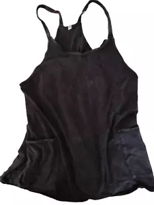 FREE PEOPLE HOTSHOT MINI DRESS NWD WASHED BLACK SIZE MEDIUM MINOR DEFECT - Picture 1 of 5