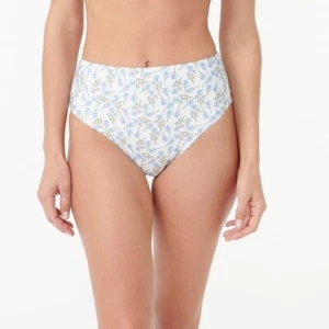 Parte inferior de bikini J Crew cintura alta en Liberty® Ros azul blanco floral S Ret $80 - Imagen 1 de 2