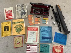 Antique Clarinet The Pedler Co Elkhart Ind w/Case, Stand, Booklets Untested Lot - Picture 1 of 14
