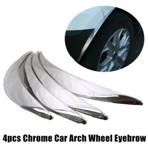 4Pcs Car Front Wheel Eyebrow Arches Lips Fender Flares Trim Cover Universal - Picture 1 of 12