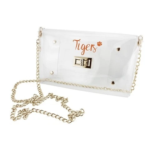 Envelope Crossbody Clear Purse - Clemson University Cover