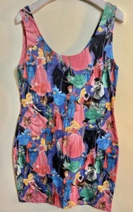 DISNEY PRINCESS Ladies Cinderella Maleficent Prince Jersey Dress size L Uk 14 - Picture 1 of 6