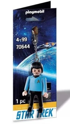 Playmobil Star Trek Mr. Spock Figure Keyring Keychain #70644 Brand New - Image 1 of 3