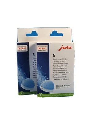 Capresso JURA 2 in 1 Cleaning Tablets Cleans & Protects 6 Tablet Pack 2 Boxes  - Image 1 of 2