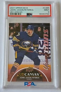 2021-22 Upper Deck Canvas Young Gun #C385 John-Jason Peterka Graded PSA 9 - Bild 1 von 2