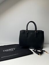 OSPREY Adaline Black Genuine Leather Work Bag RRP £325 Business Collection