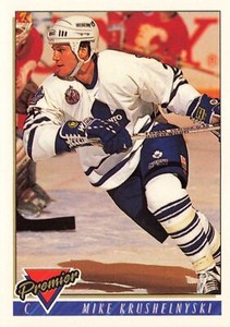 Mike Krushelnyski 1993 Topps Premier #169 Toronto Maple Leafs