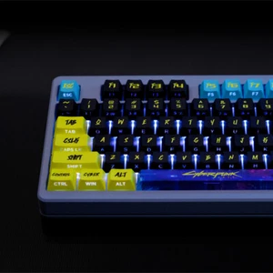 PBT Cyberpunk Theme Keyboard Keycaps Cherry Profile Set For MX - Bild 1 von 27
