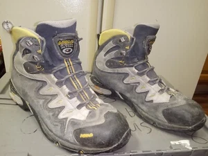 ASOLO Synchro GTX Gore Tex Hiking Boots Mens Size 13 Gray Silver Yellow Romania - Picture 1 of 12