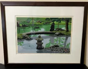 Japanese Woodblock Print Japanese Garden Kyoto Frame Ido Masao - Picture 1 of 18