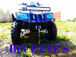 Arctic Cat BLUE EYES Headlight Covers mud pro and Prowler RUKINDCOVERS - Picture 1 of 12
