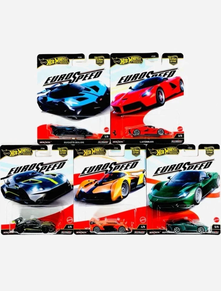 Hot Wheels Premium 2025 Car Culture Euro Speed set of 5 cars