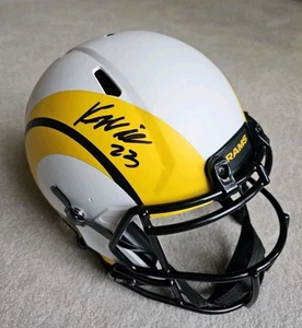 đ„Kyren Williams Auto LA Rams NFL Velocidad Lunar EnvĂo gratuito Casco AutĂ©ntico Certificado Beckett - Imagen 1 de 9
