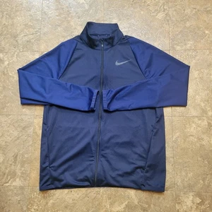 Nike Epic Knit Training Jacket Mens Medium M Blue Full Zip Dri-Fit Activewear  - Picture 1 of 10