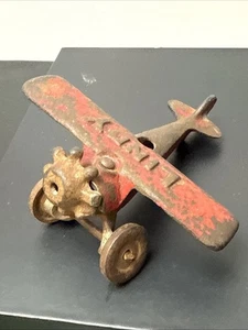 1930's Hubley Cast Iron Lindy Airplane Plane - Picture 1 of 5
