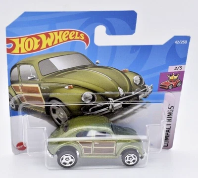 Hot Wheels 42/2022 VW Volkswagen Beetle Compact Kings vert. carte courte. 42/250 - Photo 1/2
