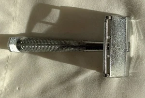 De colección GEM mango de metal afeitadora afeitadora seguridad afeitadora EE. UU. G bar abatible abierto - Imagen 1 de 13