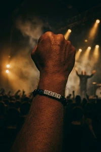 Ozzy Osbourne Tribute Bracelet | Matt Agate & Ice Obsidian - Picture 1 of 2